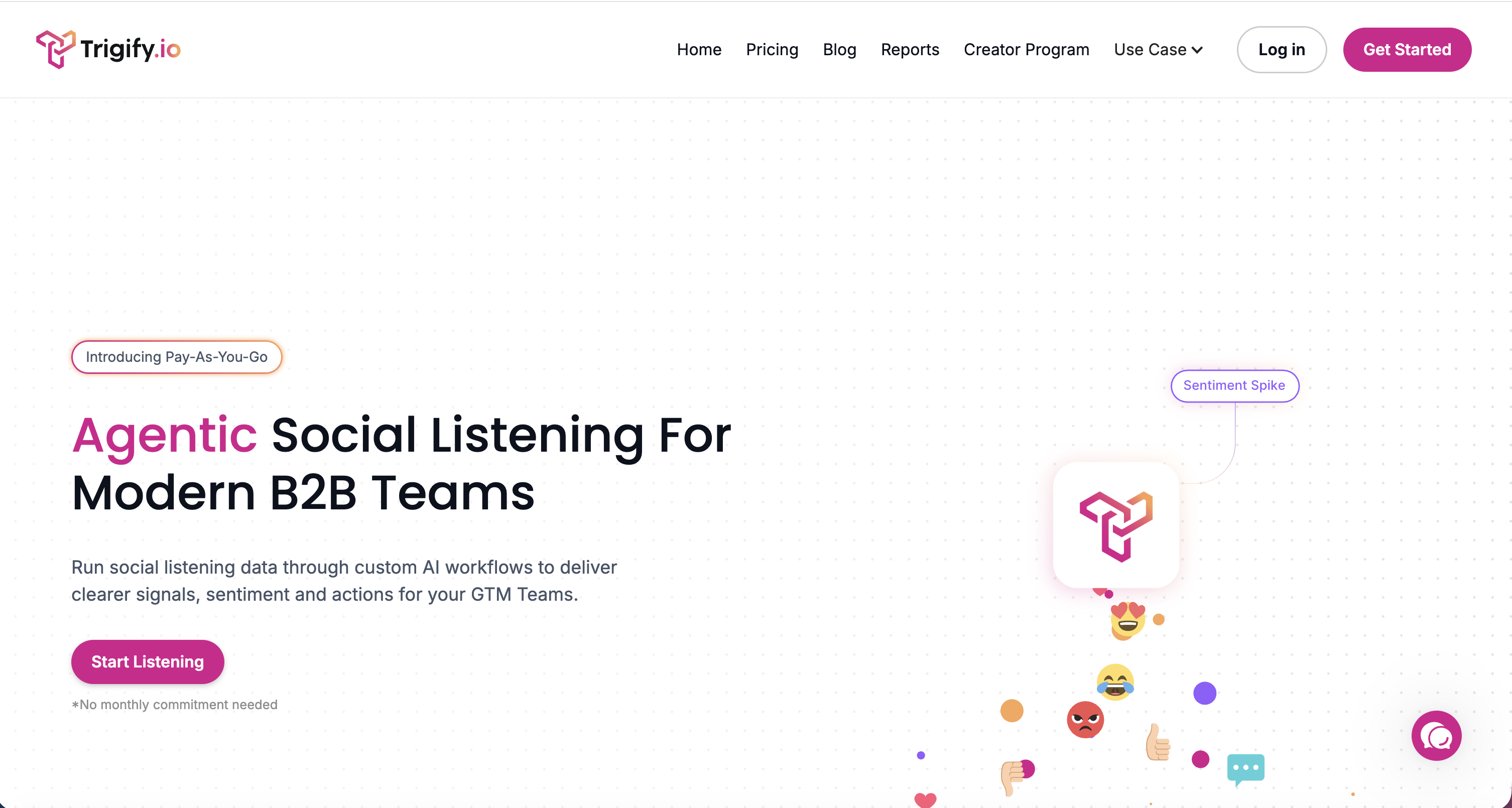 Trigify LinkedIn signal listening dashboard